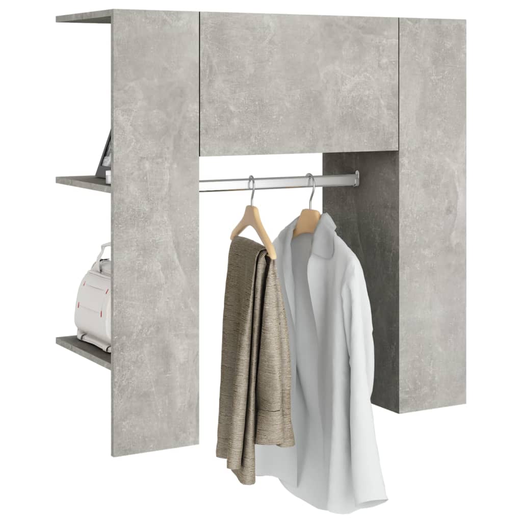 vidaXL Hallway Cabinet Concrete Grey 97.5x37x99 cm Engineered Wood