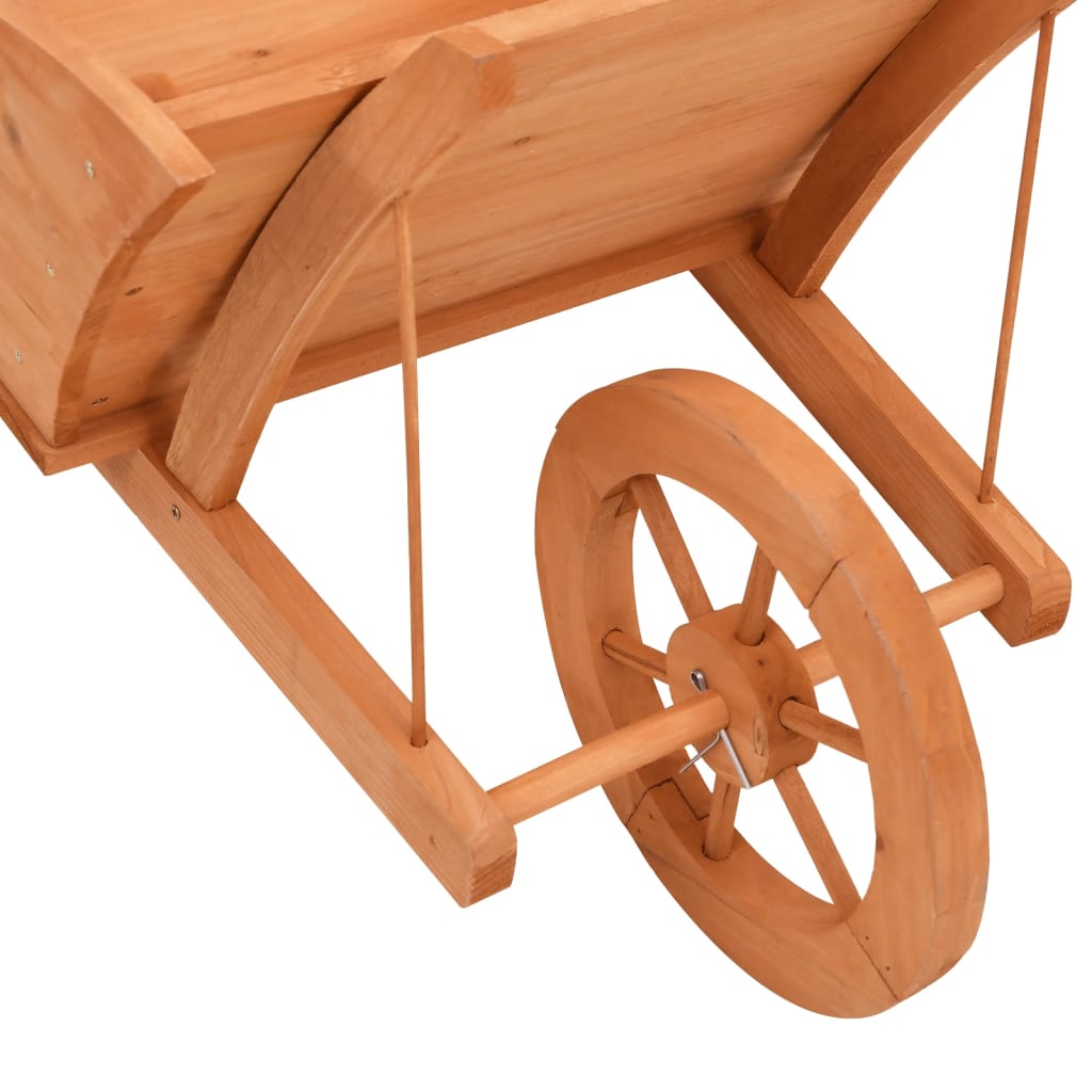 vidaXL Wheelbarrow Planter 128x45.5x43 cm Solid Wood Fir