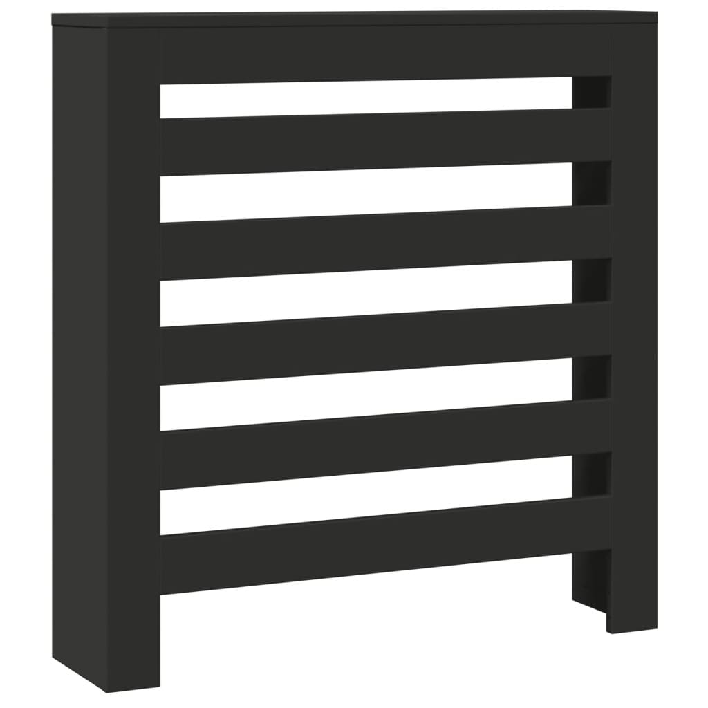 vidaXL Radiator Cover Black 78x20x82 cm Engineered Wood