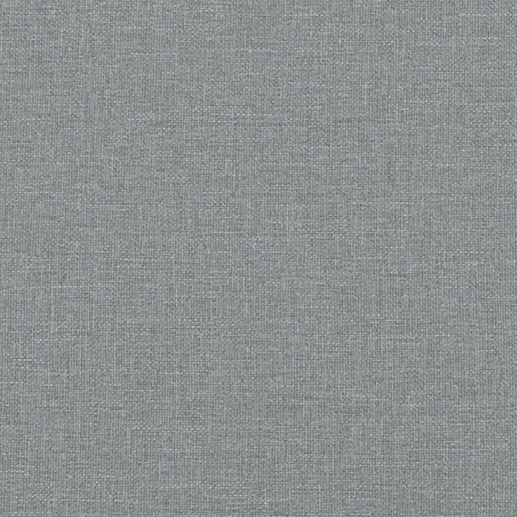 vidaXL Box Spring Bed with Mattress Light Grey 100x200 cm Fabric