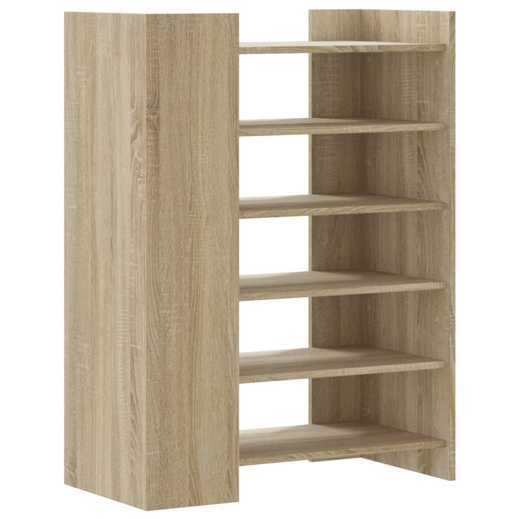 vidaXL Shoe Cabinet Sonoma Oak 74.5x37.5x100 cm Engineered Wood