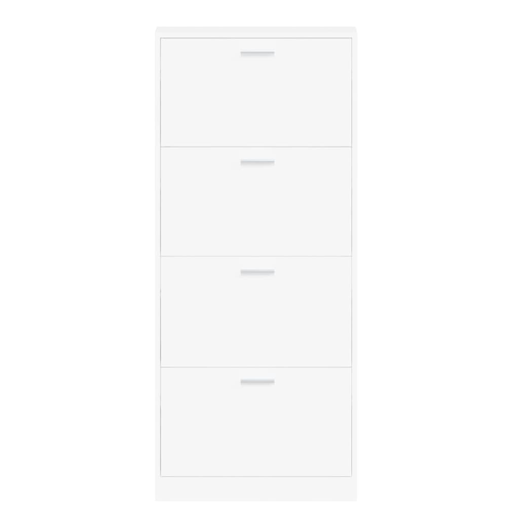 vidaXL Shoe Cabinet White 59x17x150 cm Engineered Wood