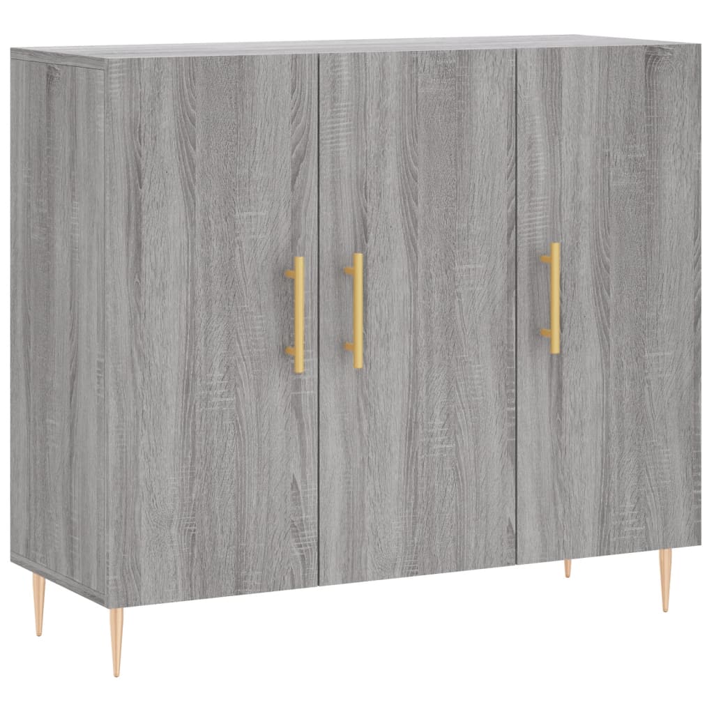 vidaXL Sideboard Grey Sonoma 90x34x80 cm Engineered Wood