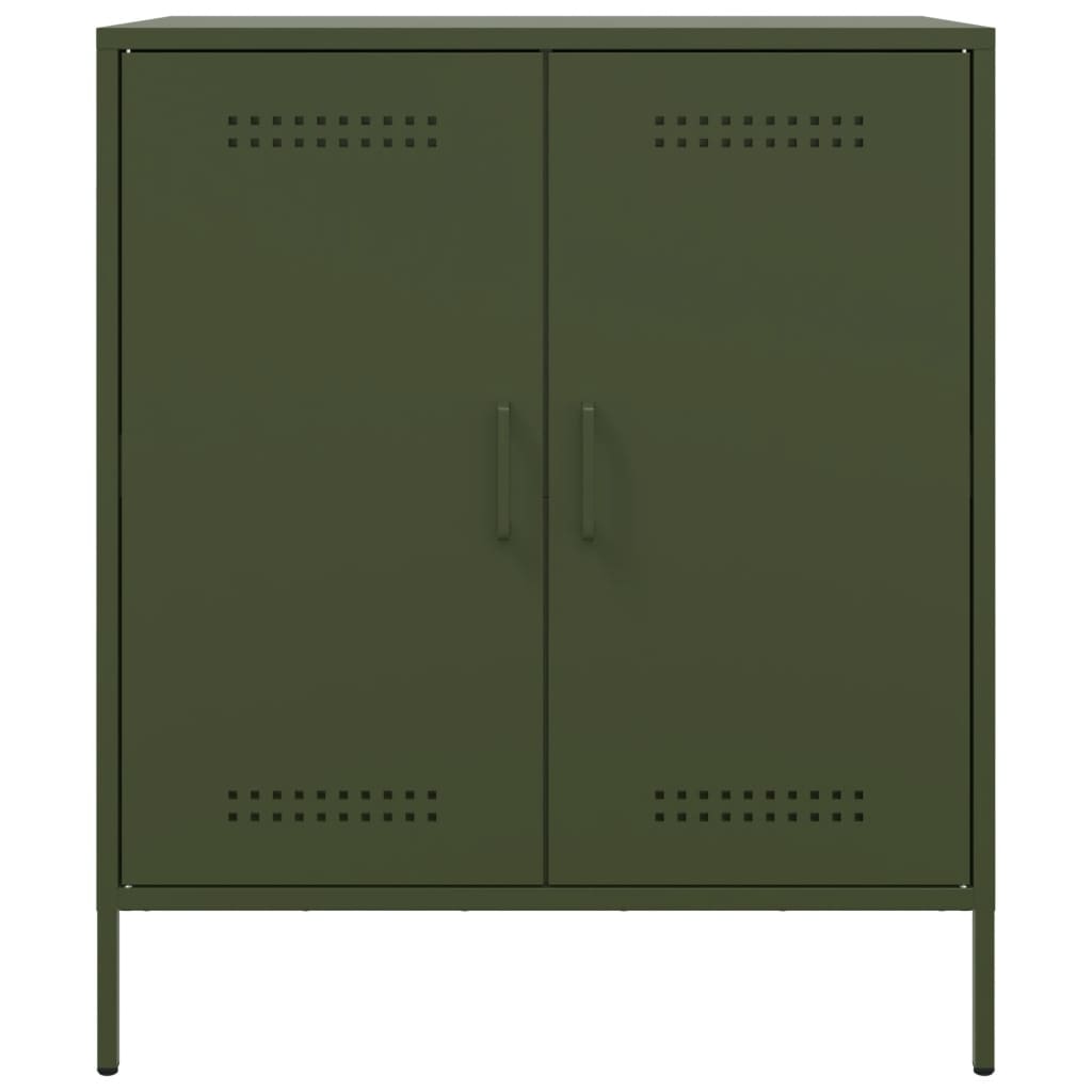 vidaXL Sideboard Olive Green 68x39x79 cm Steel