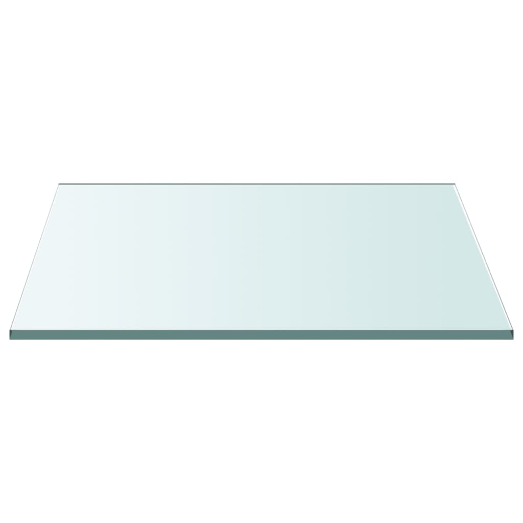 vidaXL Table Top Transparent 50x50 cm Tempered Glass