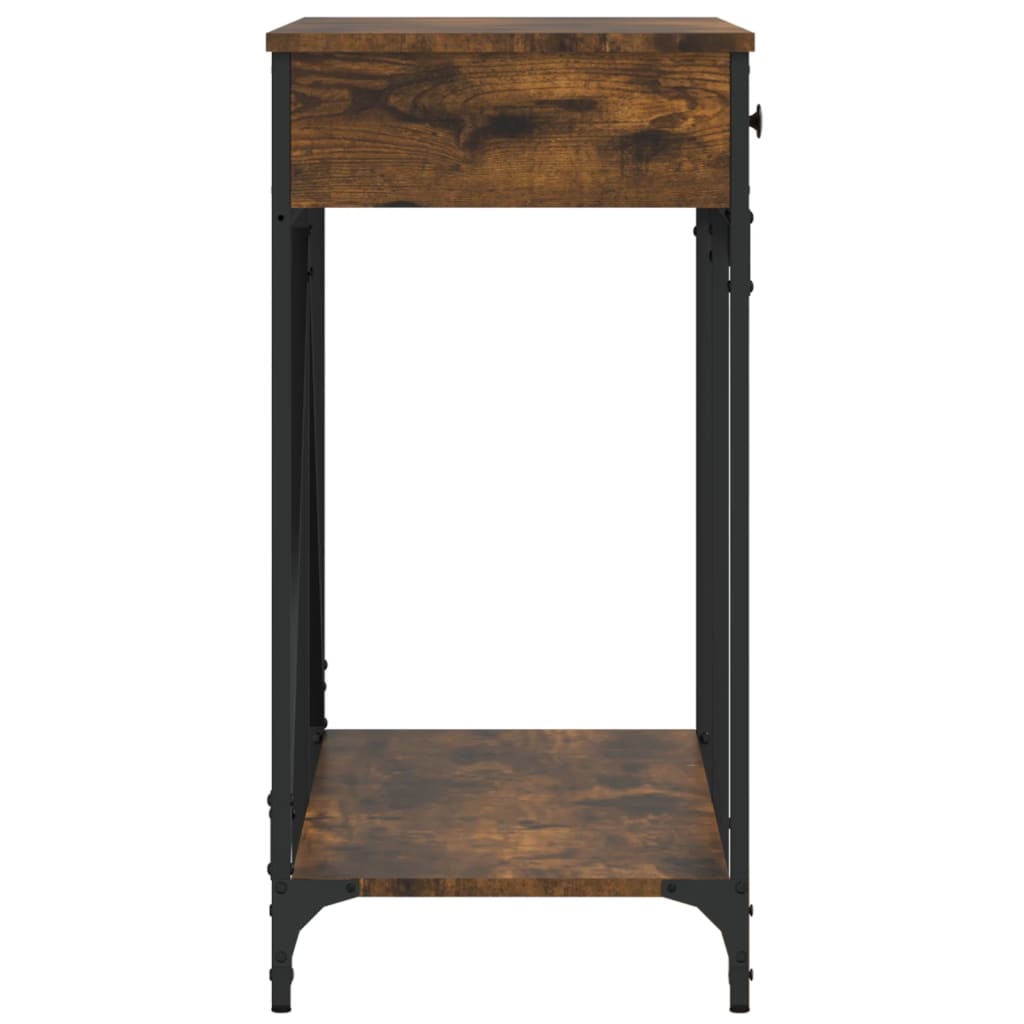 vidaXL Console Table Smoked Oak 100x39x78.5 cm Engineered Wood