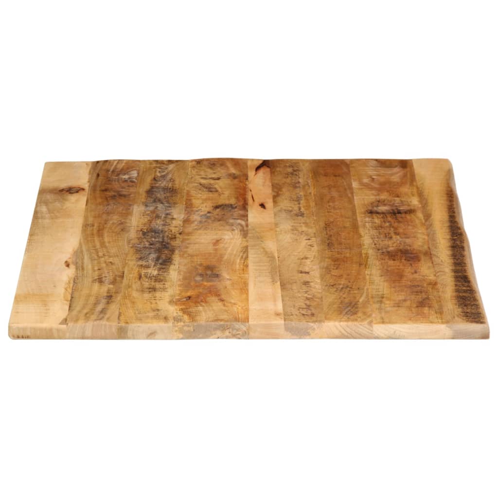 vidaXL Table Top 110x80x2.5 cm Live Edge Solid Wood Rough Mango