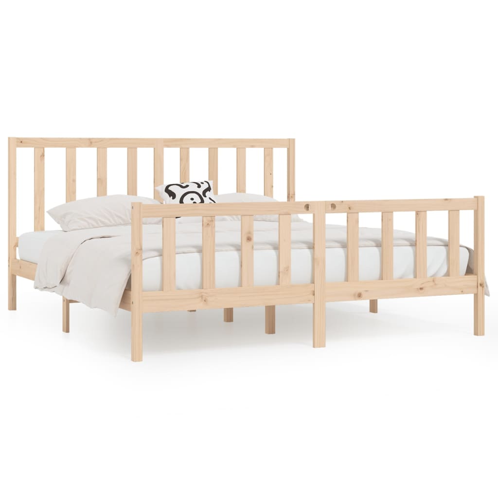 vidaXL Bed Frame without Mattress 200x200 cm Solid Wood