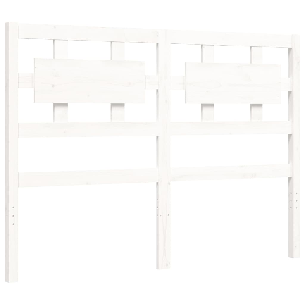 vidaXL Bed Frame without Mattress White 140x200 cm Solid Wood Pine