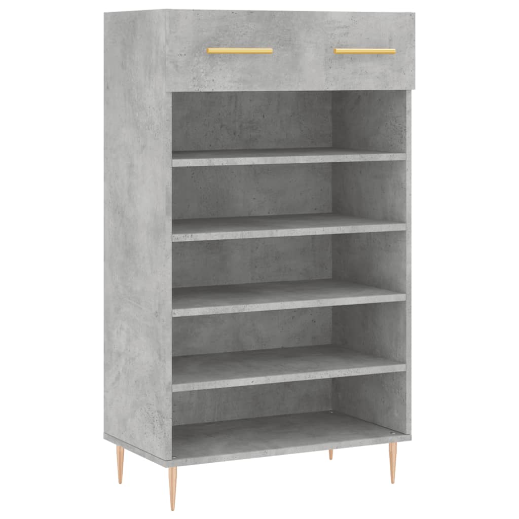 vidaXL Shoe Cabinet Concrete Grey 60x35x105 cm Engineered Wood