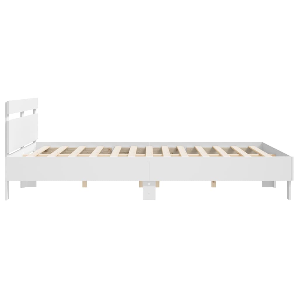 vidaXL Bed Frame without Mattress White 180x200 cm Super King