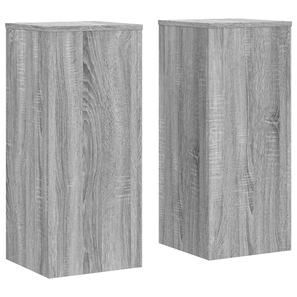 vidaXL Plant Stands 2 pcs Grey Sonoma 30x30x70 cm Engineered wood