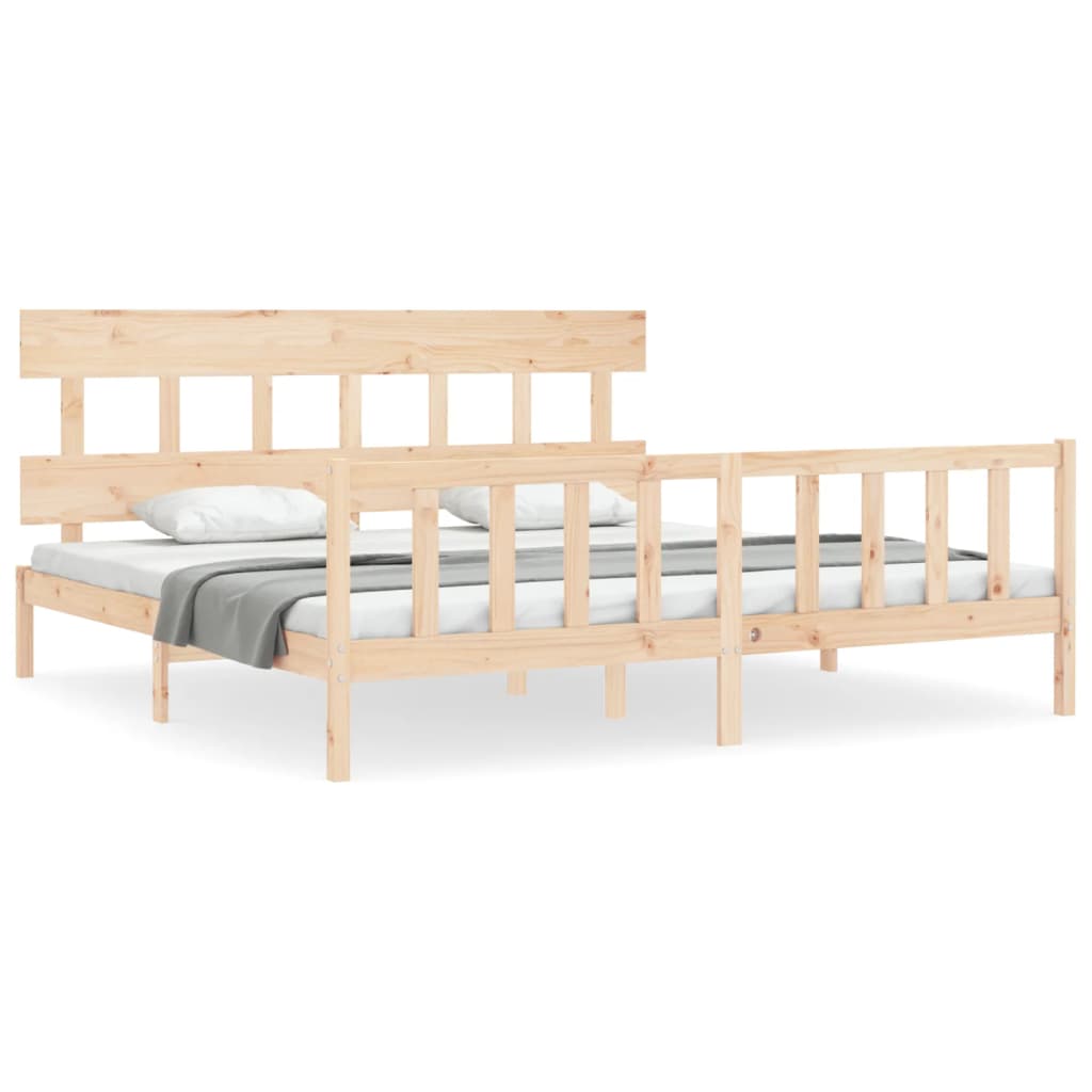 vidaXL Bed Frame without Mattress 200x200 cm Solid Wood Pine