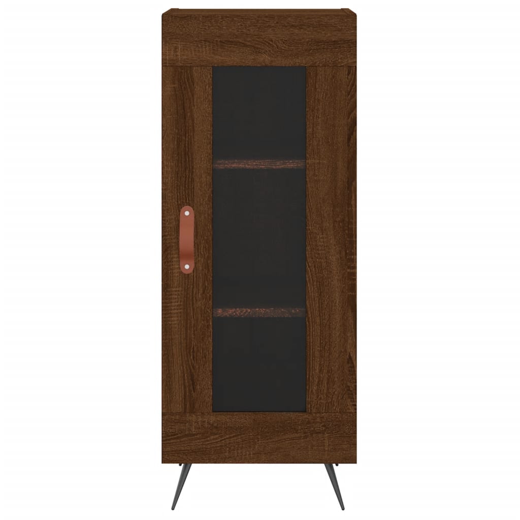 vidaXL Highboard Brown Oak 34.5x34x180 cm Engineered Wood