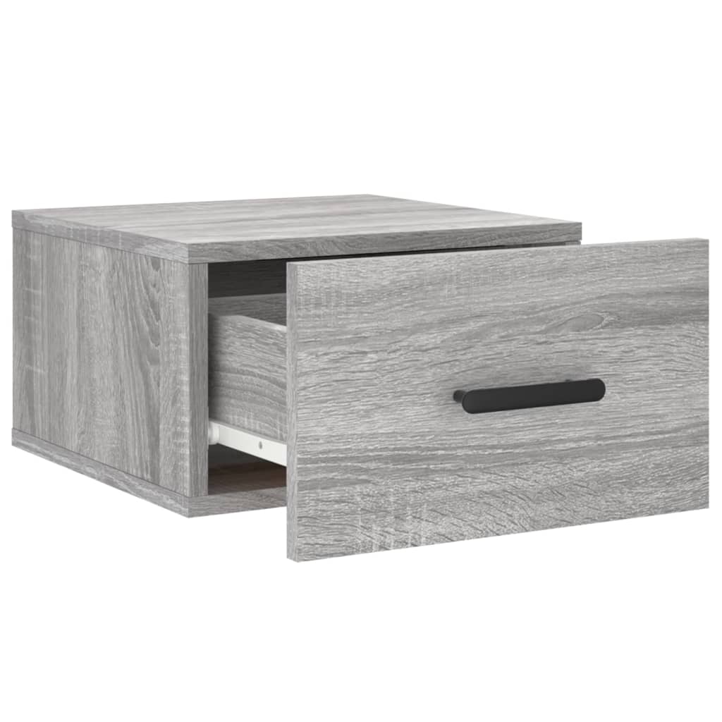 vidaXL Wall-mounted Bedside Cabinets 2 pcs Grey Sonoma 35x35x20 cm