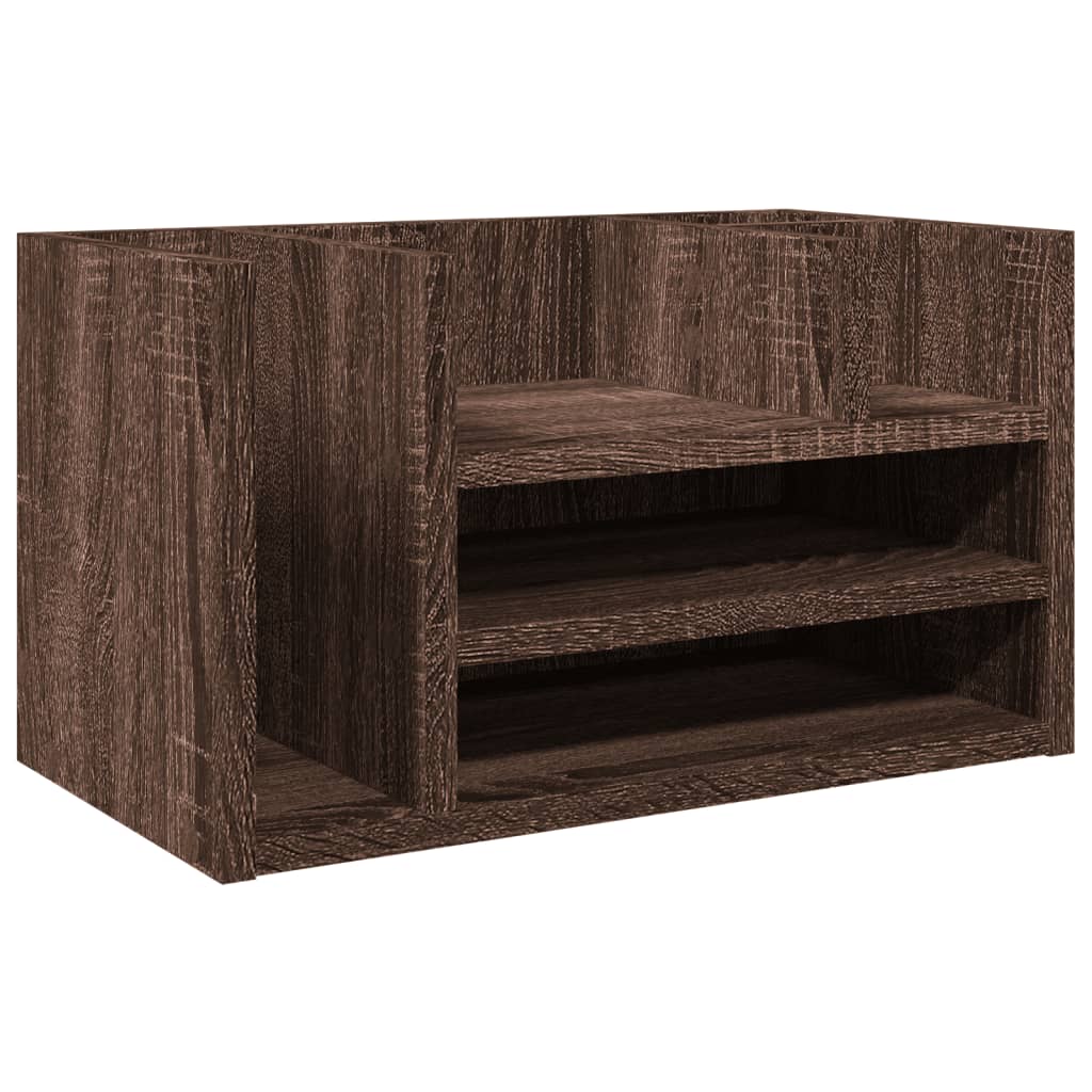 vidaXL Desk Organiser Brown Oak 44.5x24x25 cm Engineered wood