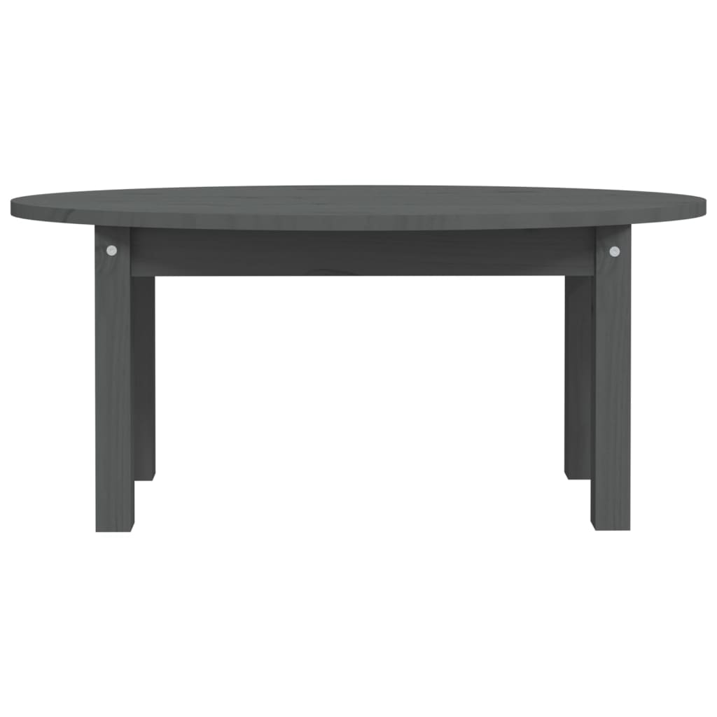 vidaXL Coffee Table Grey 80x40x35 cm Solid Wood Pine
