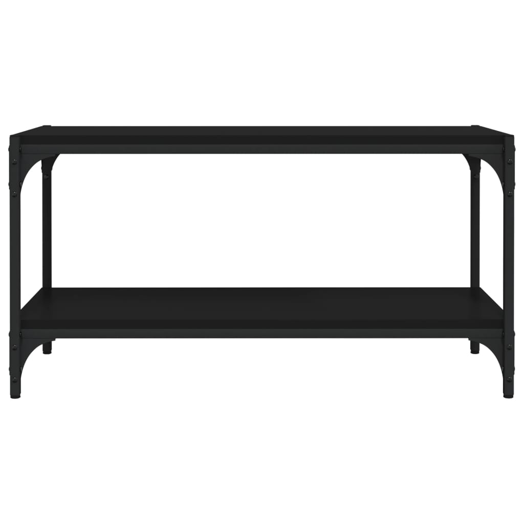 vidaXL TV Cabinet Black 80x33x41 cm Engineered Wood and Steel