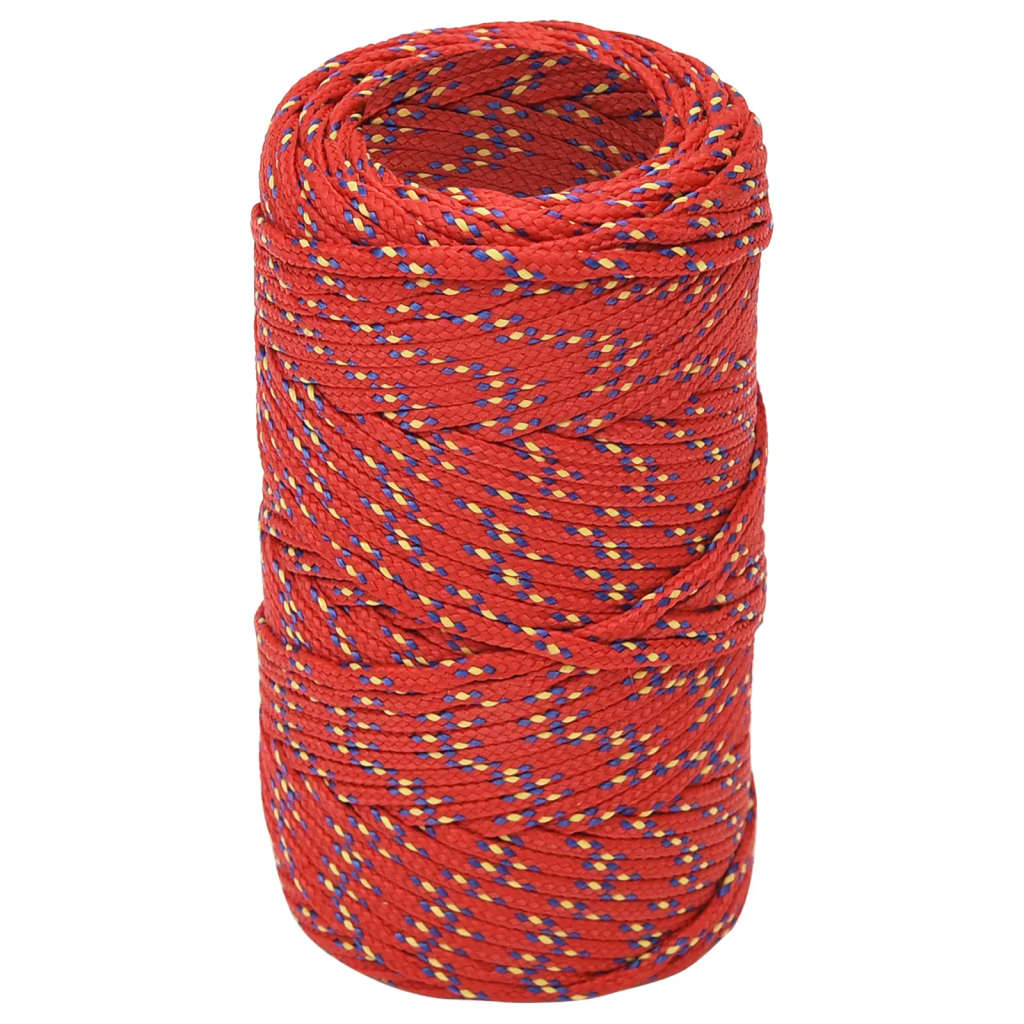 vidaXL Boat Rope Red 2 mm 250 m Polypropylene