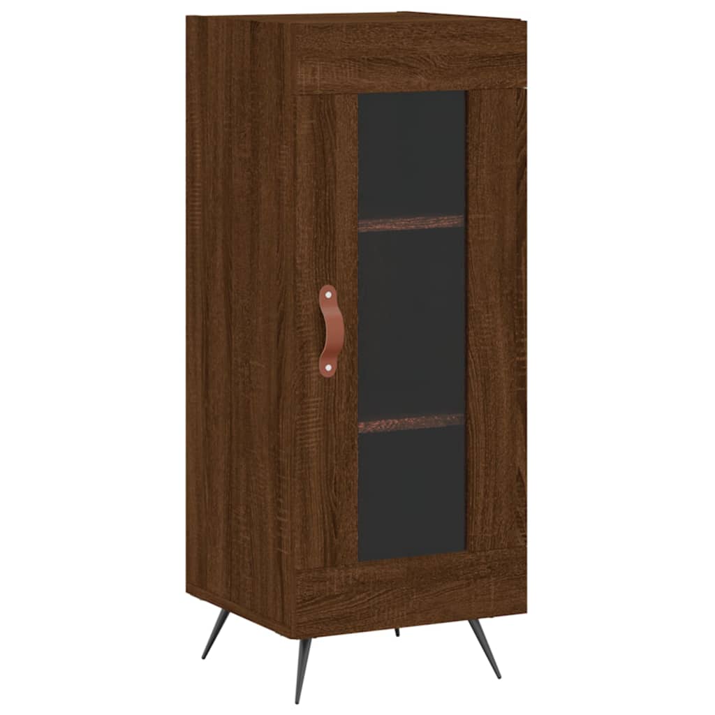 vidaXL Highboard Brown Oak 34.5x34x180 cm Engineered Wood