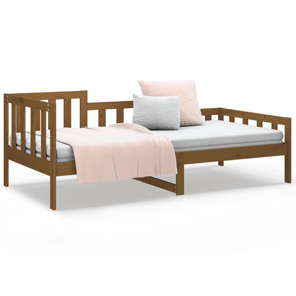 vidaXL Day Bed without Mattress Honey Brown 90x190 cm Single Solid Wood Pine