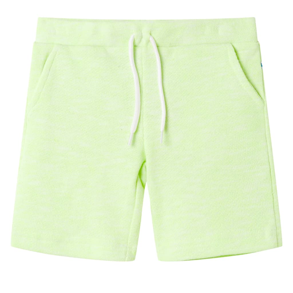 Kids' Shorts with Drawstring Neon Yellow 116