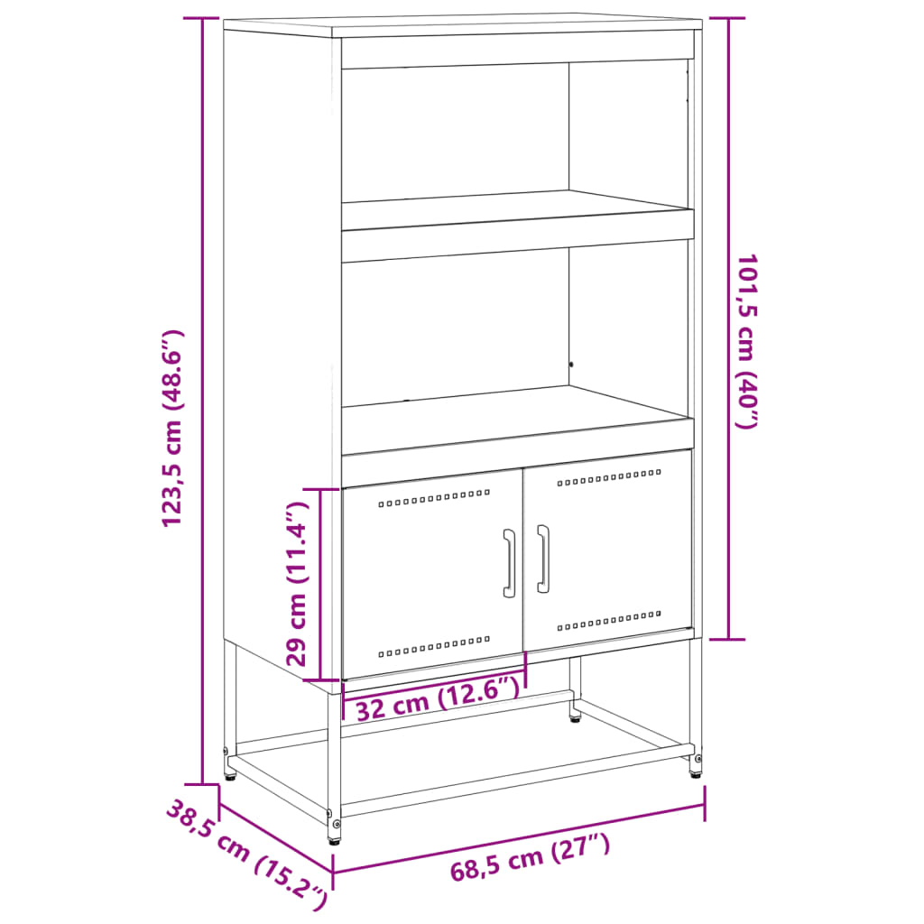 vidaXL TV Cabinet Mustard Yellow 100.5x39x60.5 cm Steel