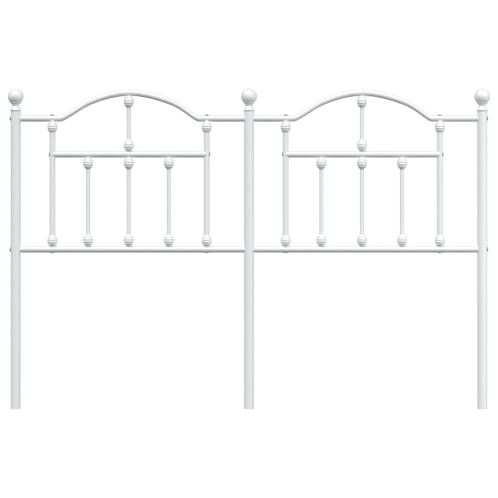 vidaXL Metal Headboard White 140 cm