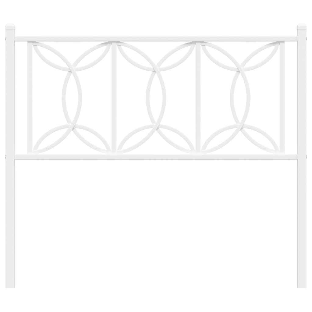 vidaXL Metal Headboard White 100 cm