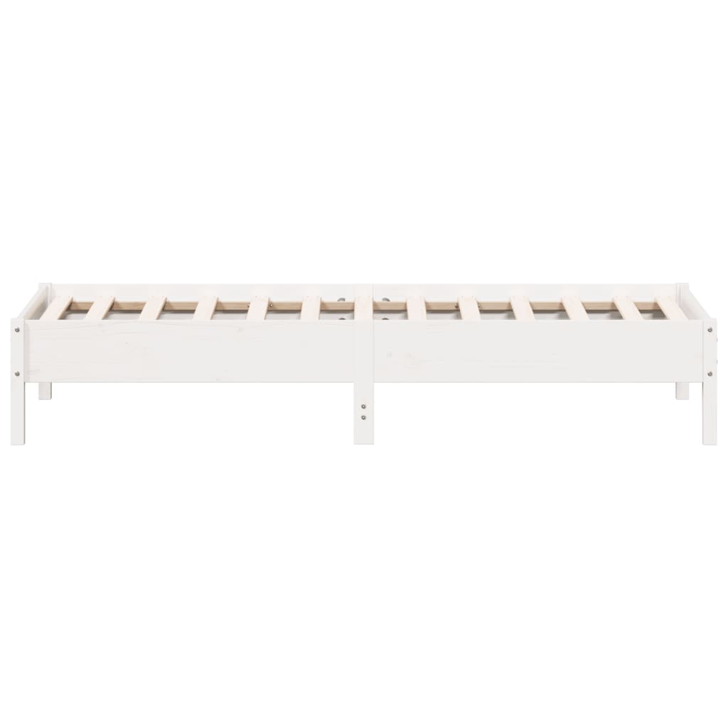 vidaXL Bed Frame without Mattress White 90x200 cm Solid Wood Pine