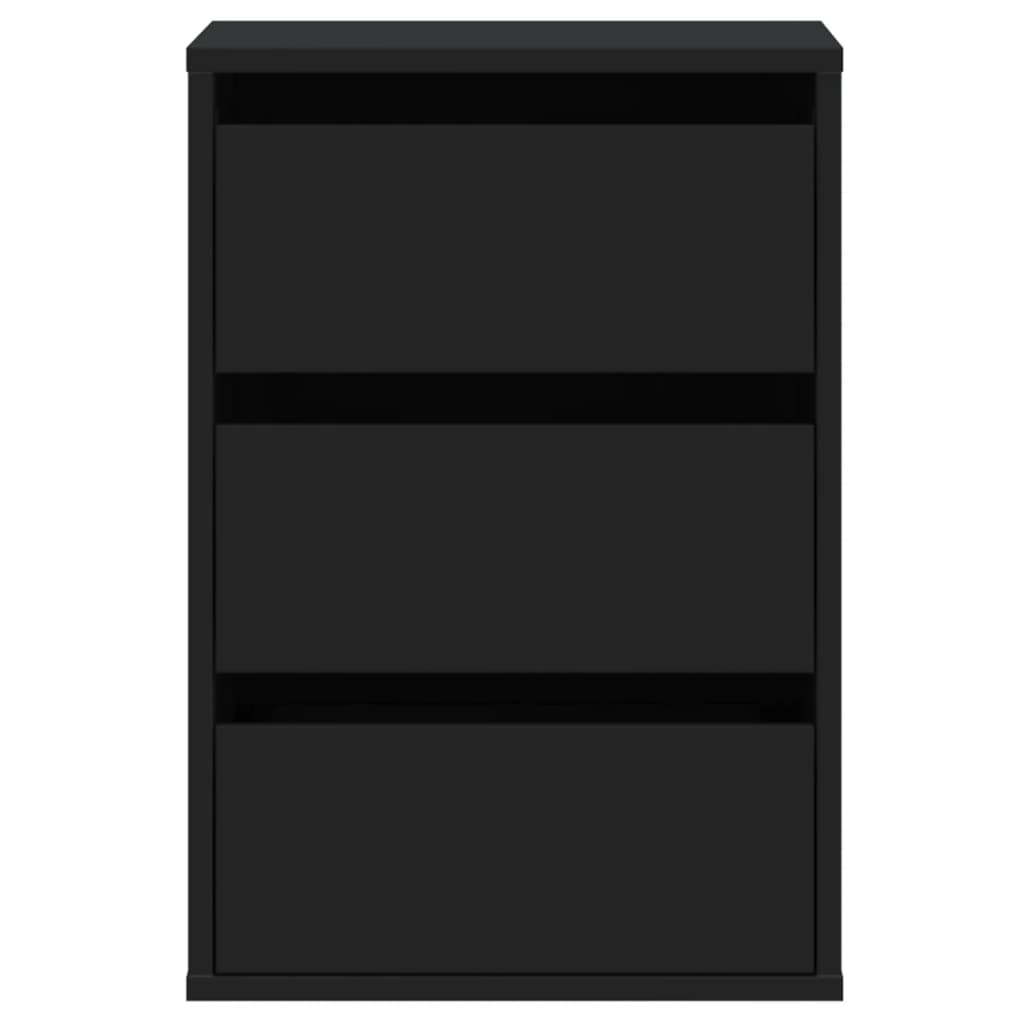 vidaXL Corner Chest of Drawers Black 40x41x58 cm Engineered Wood