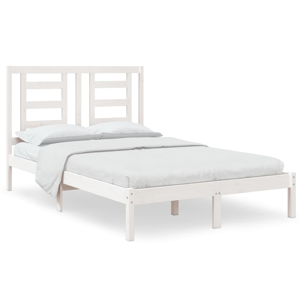 vidaXL Bed Frame without Mattress White 120x200 cm Solid Wood Pine