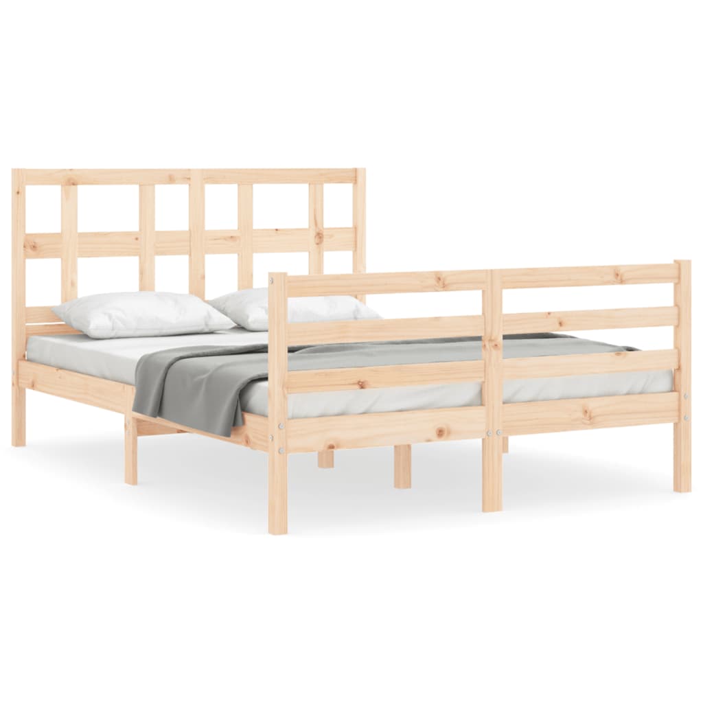 vidaXL Bed Frame without Mattress Small Double Solid Wood