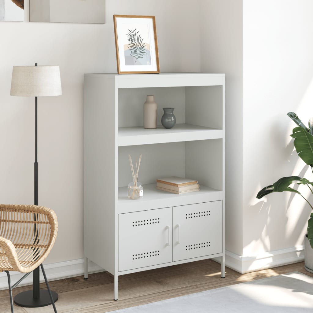 vidaXL Highboard White 68x39x113 cm Steel