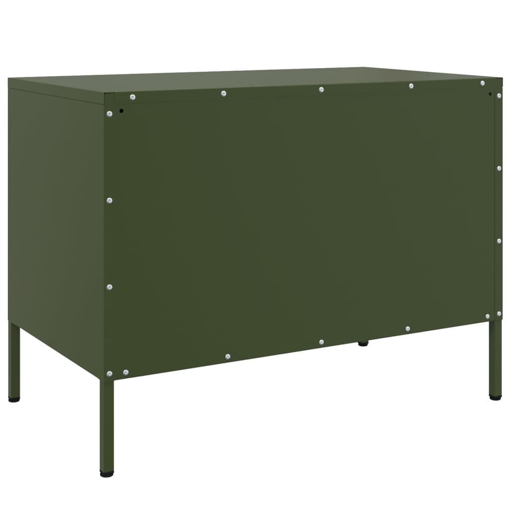 vidaXL TV Cabinet Olive Green 68x39x50.5 cm Steel