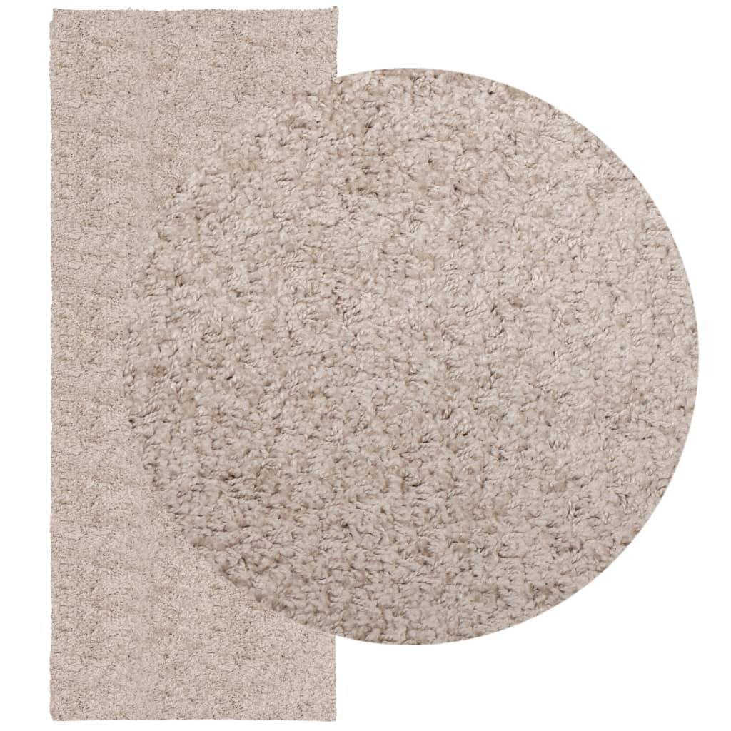 vidaXL Shaggy Rug PAMPLONA High Pile Modern Beige 80x200 cm