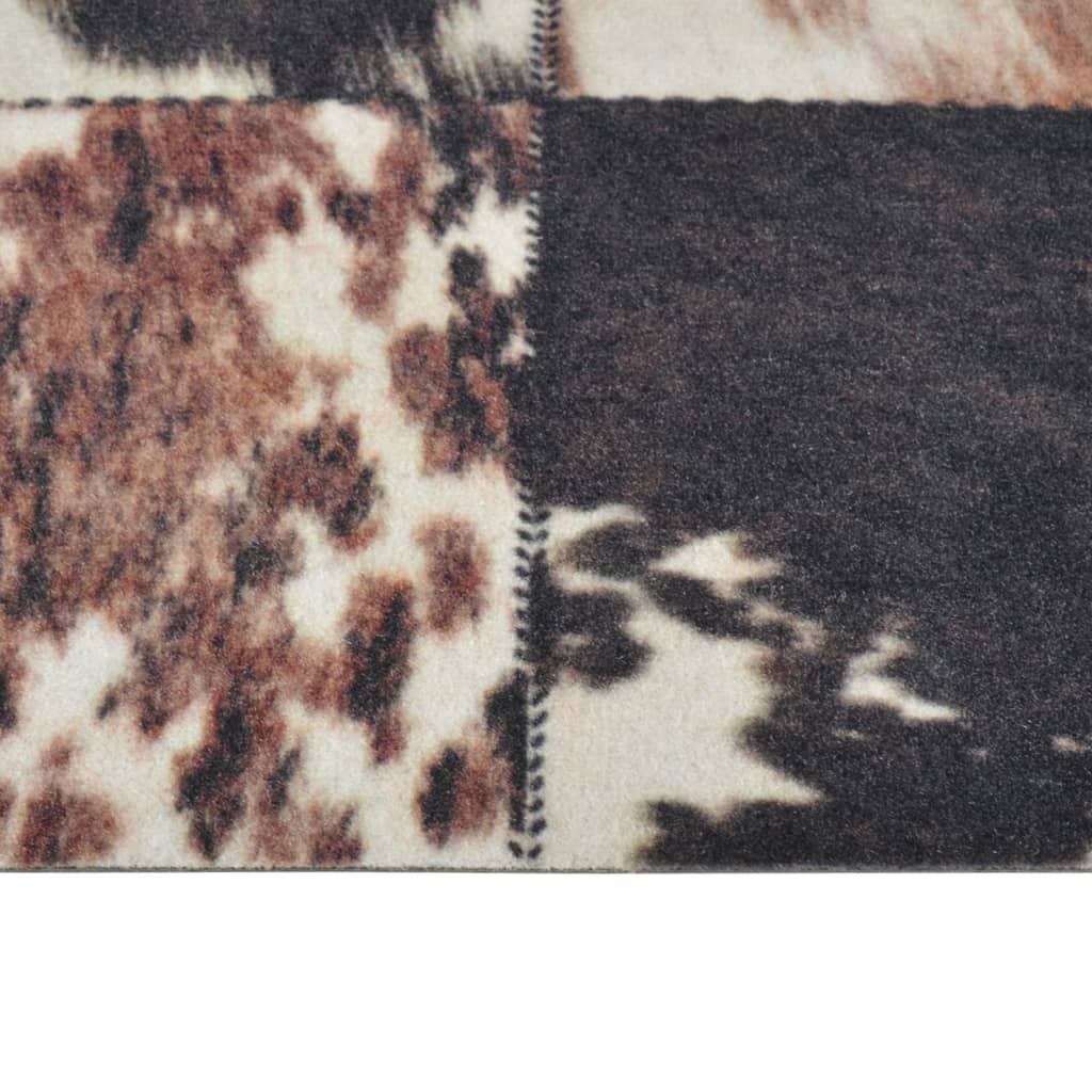 vidaXL Kitchen Rug Washable Animal Skin 60x180 cm Velvet