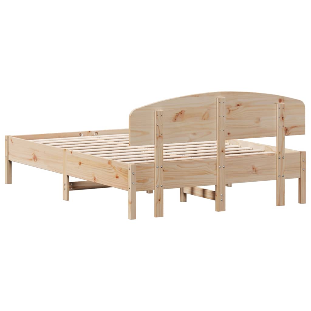 vidaXL Bed Frame without Mattress 120x190 cm Small Double Solid Wood Pine