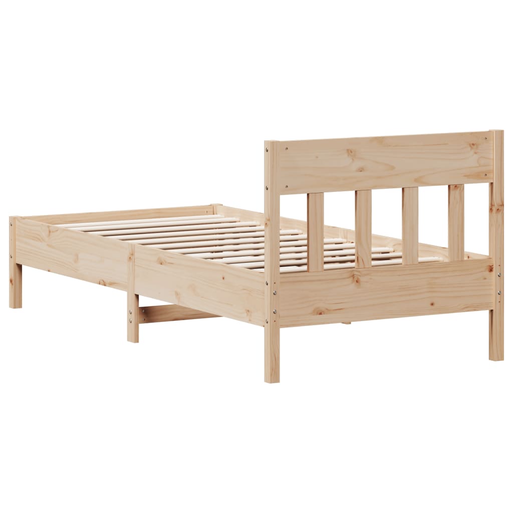 vidaXL Bed Frame without Mattress 90x200 cm Solid Wood Pine