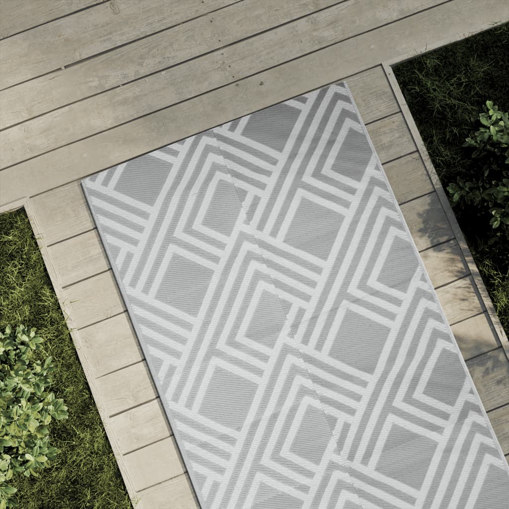 vidaXL Outdoor Carpet Grey 80x250 cm PP