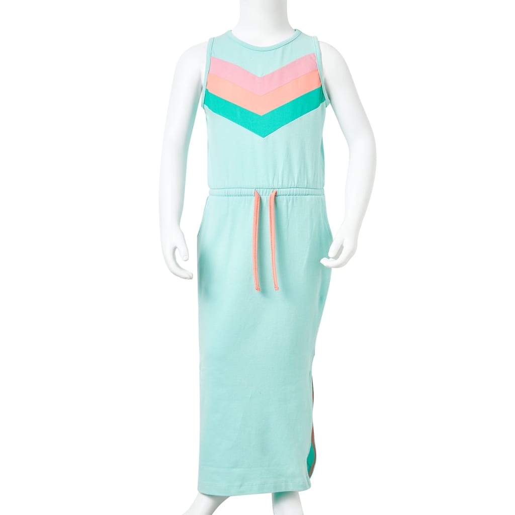 Kids' Dress with Drawstring Light Mint 92