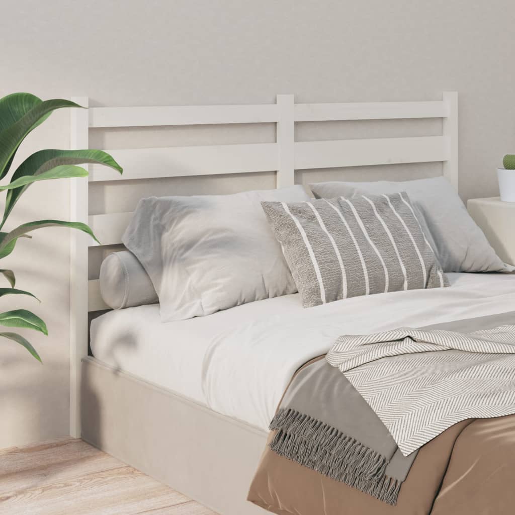 vidaXL Bed Headboard White 146x4x100 cm Solid Wood Pine