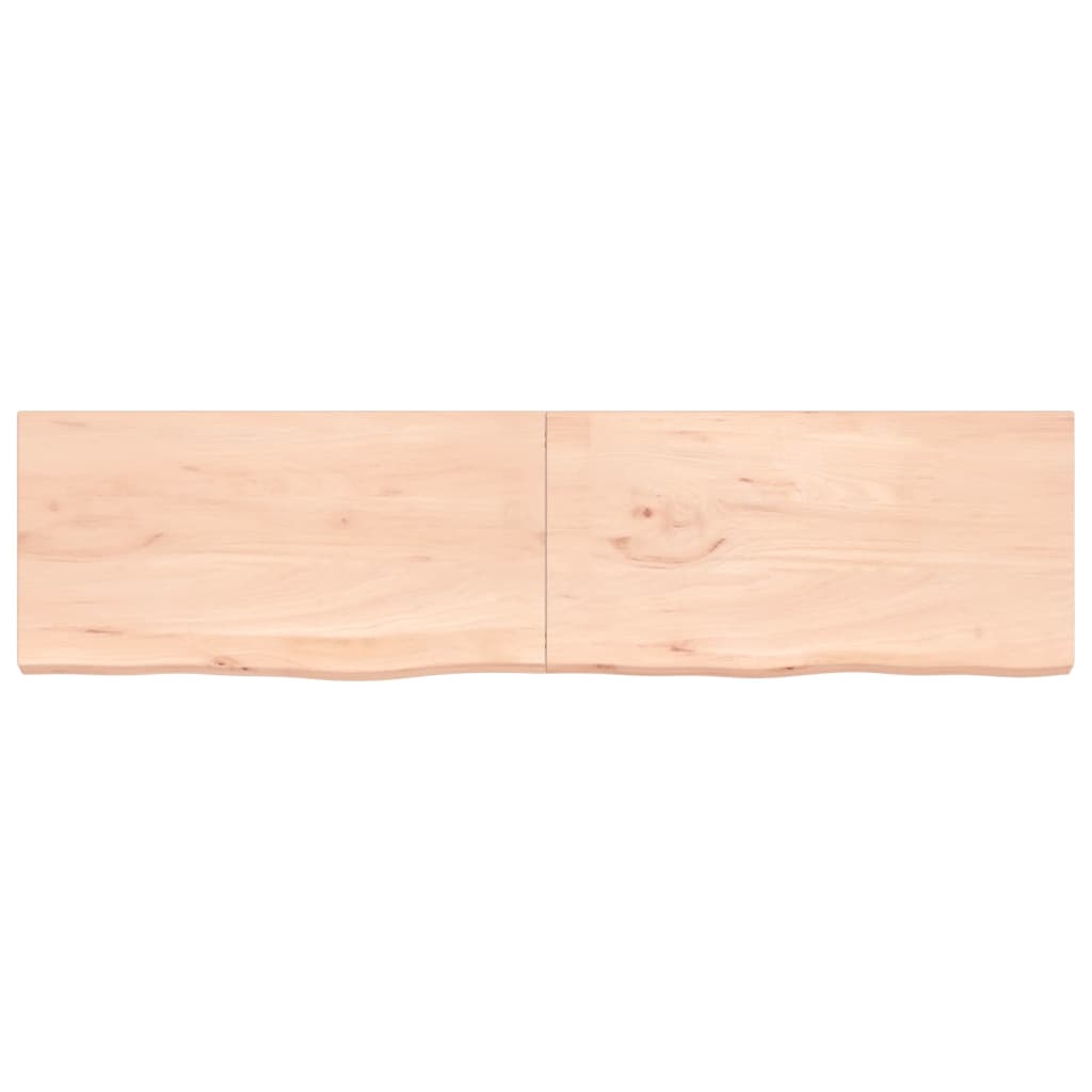 vidaXL Bathroom Countertop 200x50x(2-4) cm Untreated Solid Wood