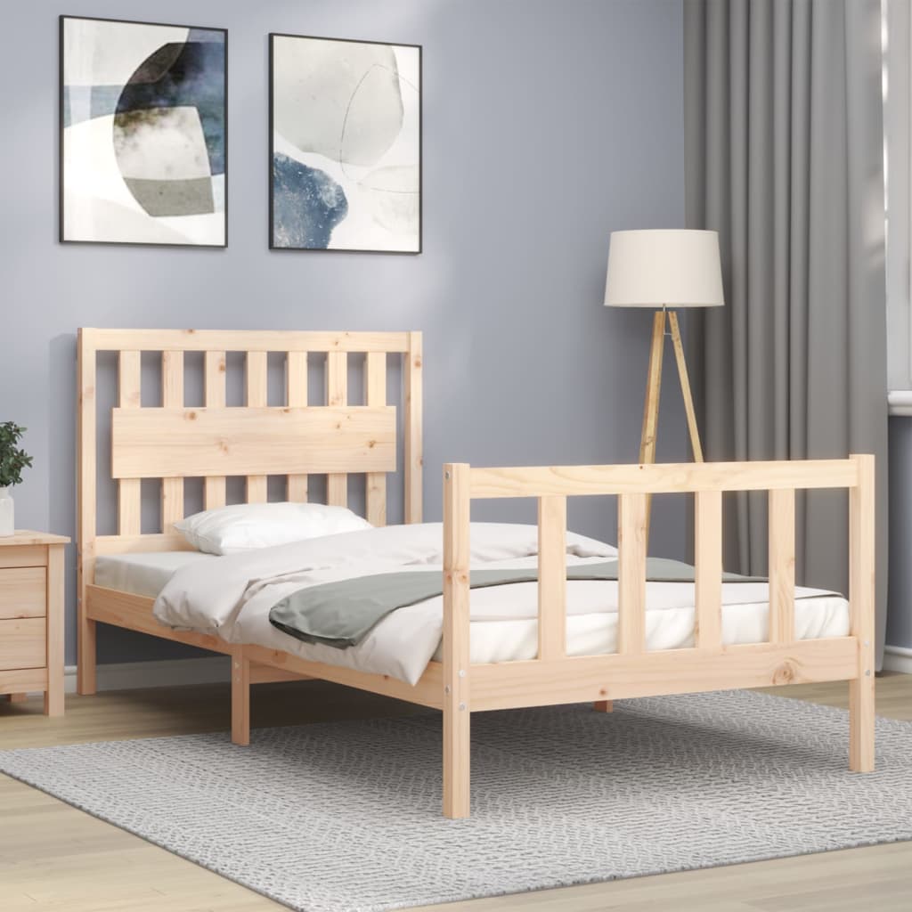 vidaXL Bed Frame without Mattress 100x200 cm Solid Wood Pine