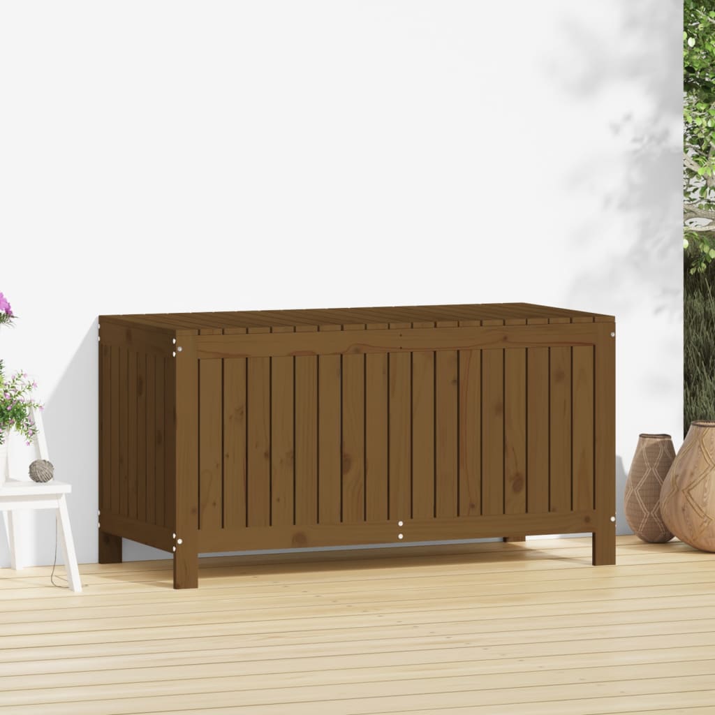 vidaXL Garden Storage Box Honey Brown 121x55x64 cm Solid Wood Pine