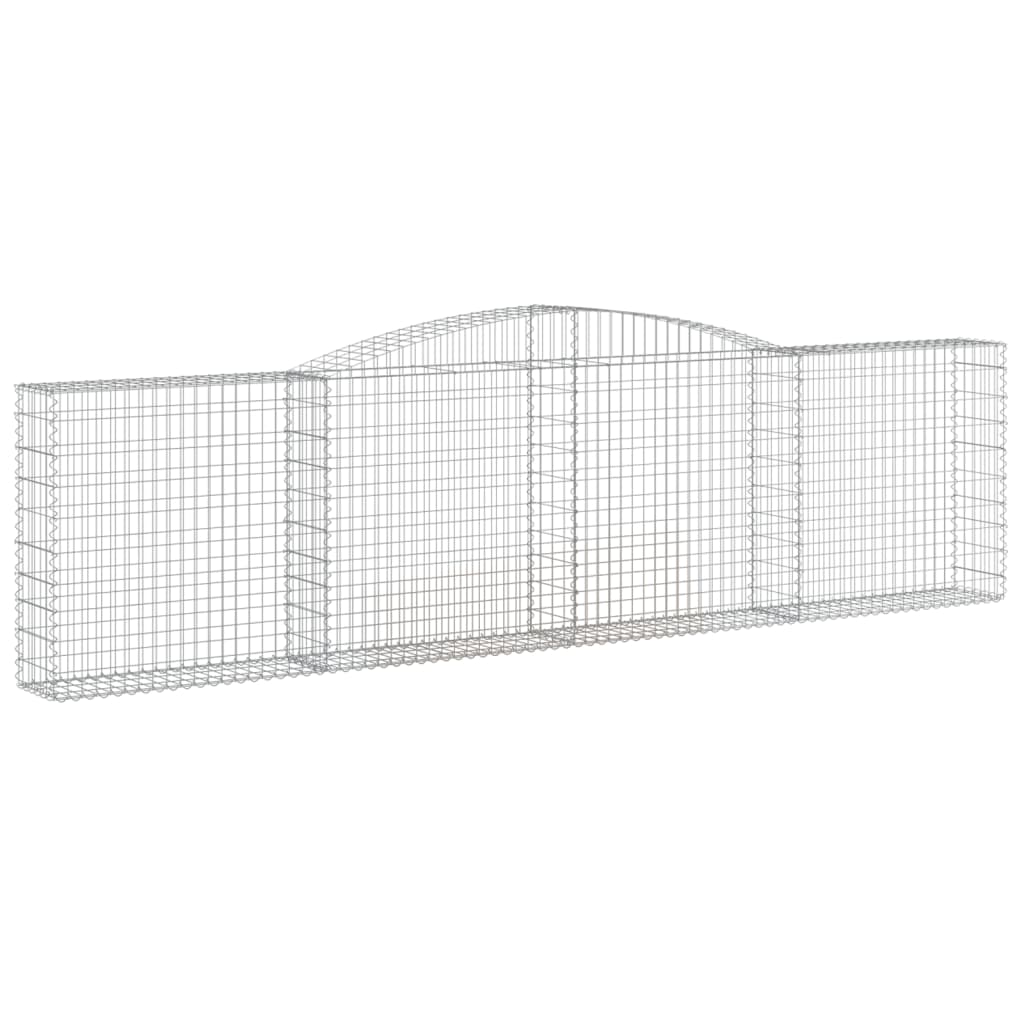 vidaXL Arched Gabion Baskets 6 pcs 400x30x100/120 cm Galvanised Iron