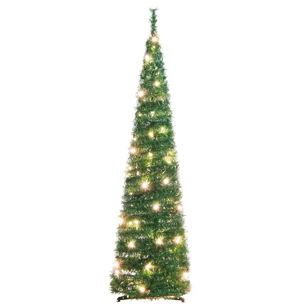 vidaXL Artificial Christmas Tree Pop-up 50 LEDs Green 120 cm