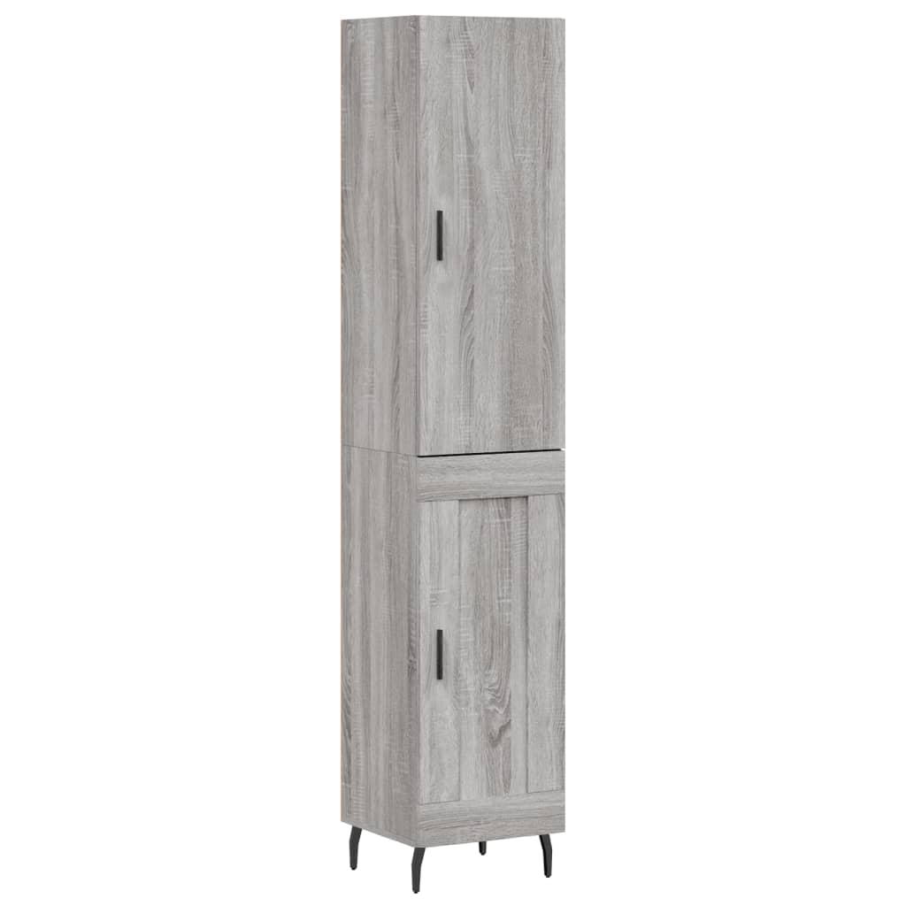 vidaXL Highboard Grey Sonoma 34.5x34x180 cm Engineered Wood