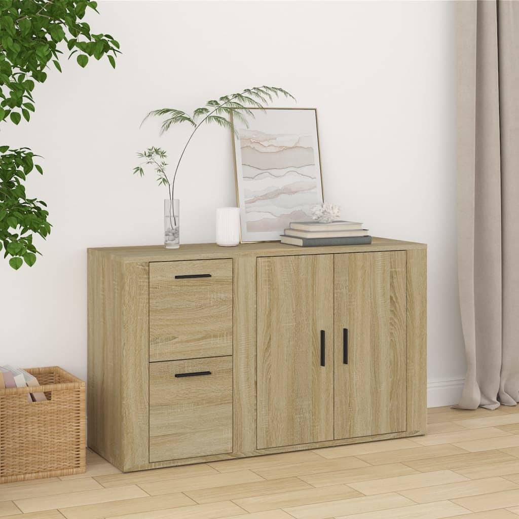 vidaXL Sideboard Sonoma Oak 100x33x59.5 cm Engineered Wood