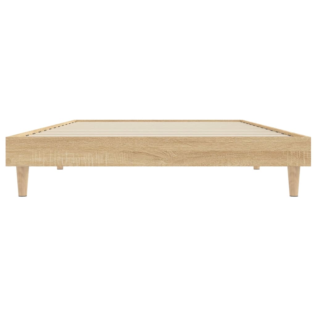 vidaXL Bed Frame without Mattress Sonoma Oak 100x200 cm Engineered Wood